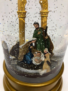 LED GOLD DOME NATIVITY WITH MOTION 26x11cm