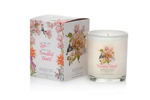 BEAUTIFUL HEART SOY CANDLE Golden Rose 270gm